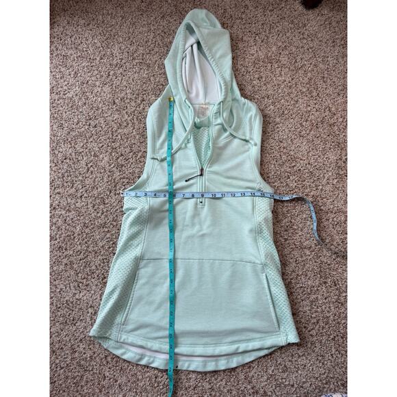 Hooded CALIA sleeveless shirt,  size Small, Teal - Picture 4 of 8